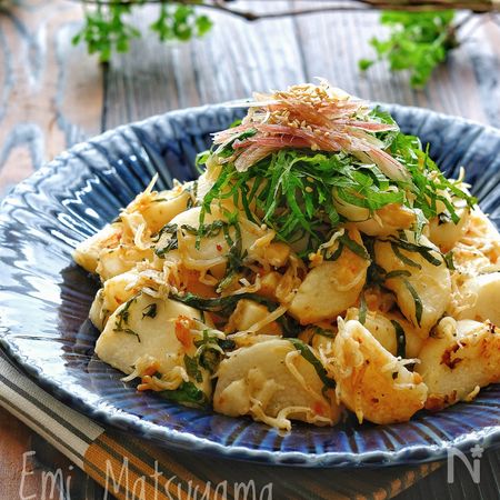 長芋とじゃこと紫蘇のめんつゆ梅マヨ炒め By 松山絵美 レシピサイト Nadia ナディア プロの料理家のおいしいレシピ