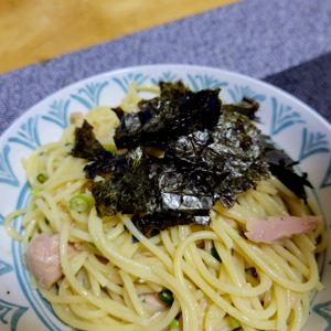ヴェルの作ってみた!投稿(だいたい家にあるものでぱぱっと作る「ツナとねぎの和風パスタ」)