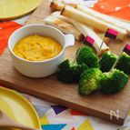 ハロウィンに！カボチャチーズソースで野菜とつけパン