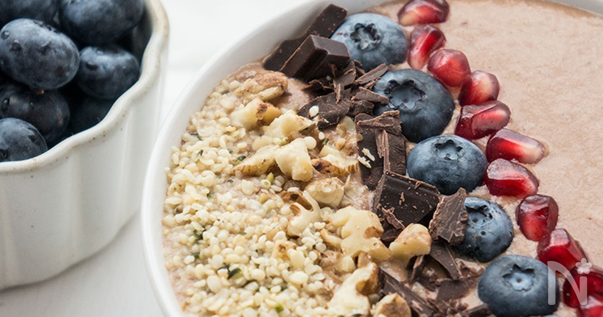 亜麻仁ブルーベリースムージーボウルのレシピ