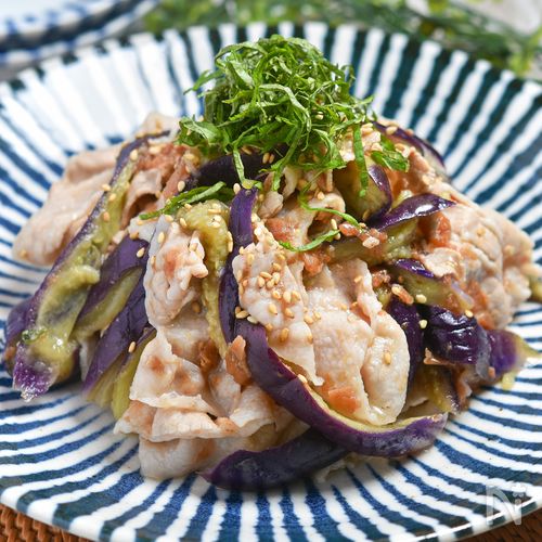 豚しゃぶとなすの梅肉和え│10分で作る夏のさっぱり主役おかず