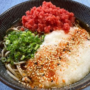 楽ラク手抜キッチン🐶🐾の作ってみた!投稿(シンプルおいしい　おろしとろろ蕎麦)