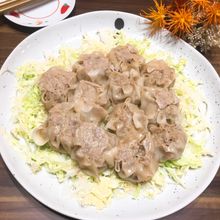 レンジで5分♪餃子の皮で【大きいシュウマイ】