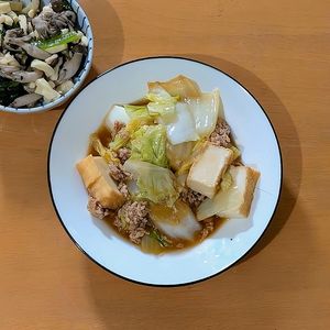 かおちゃんの作ってみた!投稿(厚揚げたっぷり《とろ旨♡麻婆白菜》)
