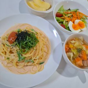 えびちゃんの作ってみた!投稿(絶妙な美味しさ☆和風明太クリームパスタ)