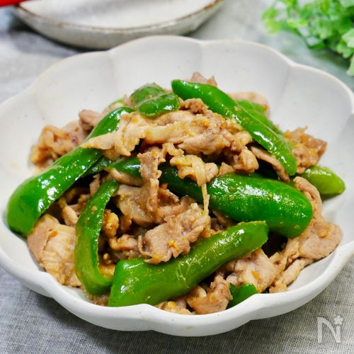 味付け材料2つ!豚こまとピーマンの味噌炒め