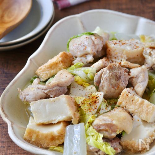 白だしで決まる！鶏肉と白菜の煮物