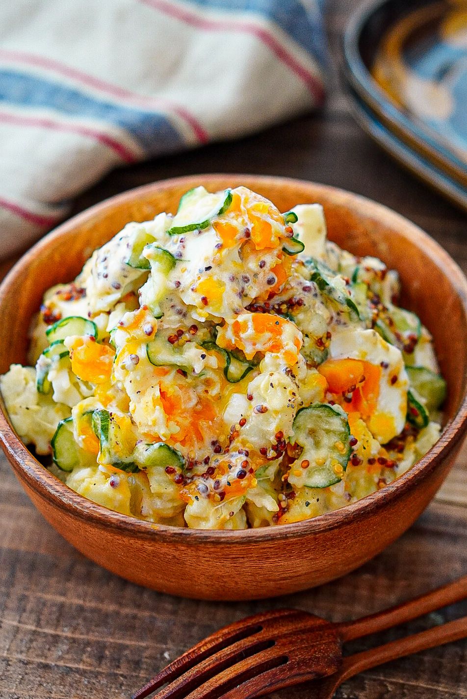 濃厚クリーミー♡半熟卵のマスタードポテトサラダ | レシピサイトNadia