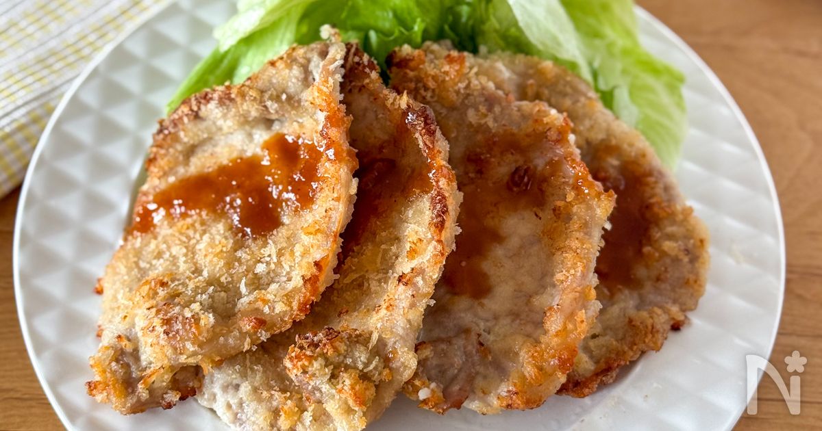 生姜焼き用肉で時短！ 揚げないサクサク味噌カツ
