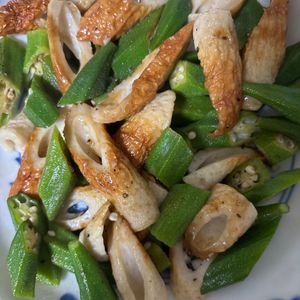 1316127の作ってみた!投稿(レンジで5分！【おくらとちくわのバター醤油】やみつき副菜♩)