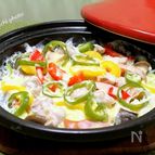 使ってます？タジン鍋「タジン鍋でチキンのミルク蒸し煮」