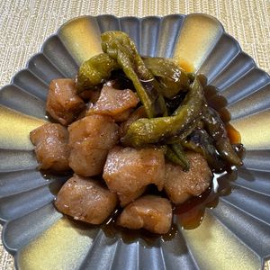 楽ラク手抜キッチン🐶🐾の作ってみた!投稿(たまに辛いのあり「万願寺唐辛子とこんにゃくのおかか煮」)
