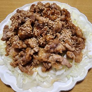 ナムディの作ってみた!投稿(豚こまキャベツの甘辛しょうが焼き【#簡単#時短#節約】)