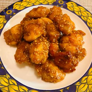puricoの作ってみた!投稿(油は大さじ2♪むね肉で作る♪『揚げない鶏唐の甘酢ごまあえ』)