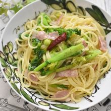 菜の花とベーコンのパスタ