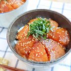 我が家の黄金比♡『びんちょうまぐろの絶品漬け丼』