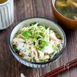 あじの干物とたっぷり薬味の混ぜご飯