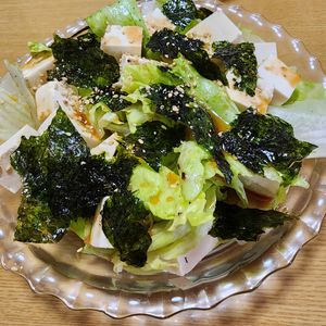 ナムディの作ってみた!投稿(5分で完成！【豆腐のチョレギサラダ】胡麻油香る♩)