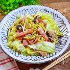 バジル香る~濃厚ガーリック焼きそば
