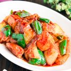 ボリューム満点！豚肉と絹揚げのヤンニョム風炒め