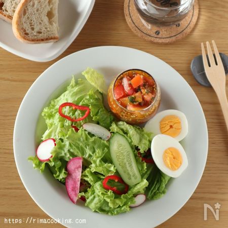 食べるドレッシング トマトドレッシングのサラダ By やまさき みか レシピサイト Nadia ナディア プロの料理家のおいしいレシピ