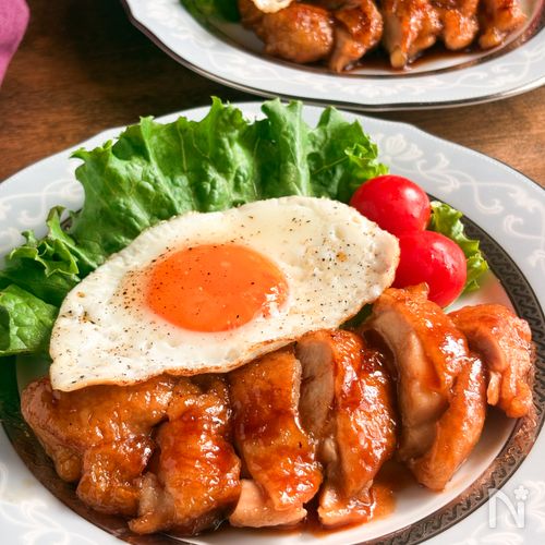 とろ~り月見のせ♪コク旨照り焼きチキン