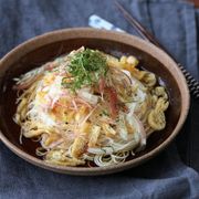 カリカリお揚げとみょうがのそうめん。