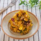 マヨ不使用！豆とくるみのヘルシーかぼちゃサラダ