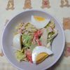 1034010の作ってみた!投稿(彩りもよくて映える・美味しい配合♡キャベツと卵とハムのサラダ)