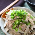 【ごぼうとさば味噌のごまマヨ和え】レンチンして混ぜるだけ♪