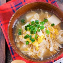 とろみづけ不要♪『豆腐とえのきのとろとろかき玉スープ』