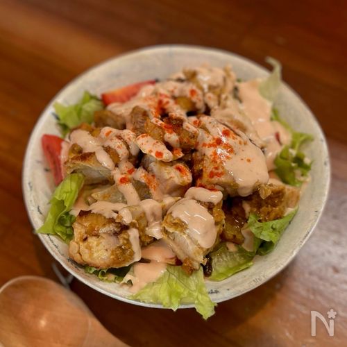 常備調味料で作る。漬けて焼くだけ【ケバブ丼】