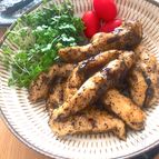ビールもご飯も進む・全て大さじ1♡黒ごま香るささみの甘辛焼き