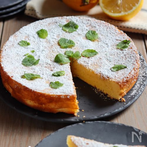軽くてさわやか【レモンリコッタチーズケーキ】