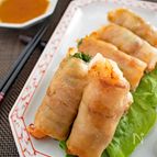 【巻くだけ簡単】えびと豚しそ春巻き