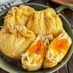 ハムチーズ♡巾着たまご《コンソメスープ煮》