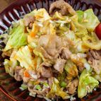 【材料2つ超ごはん泥棒】豚こまとキャベツの中華風ごま味噌炒め