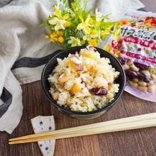 さつまいもと豆の炊き込みご飯