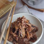甘酒の韓国風牛肉の甘辛煮。