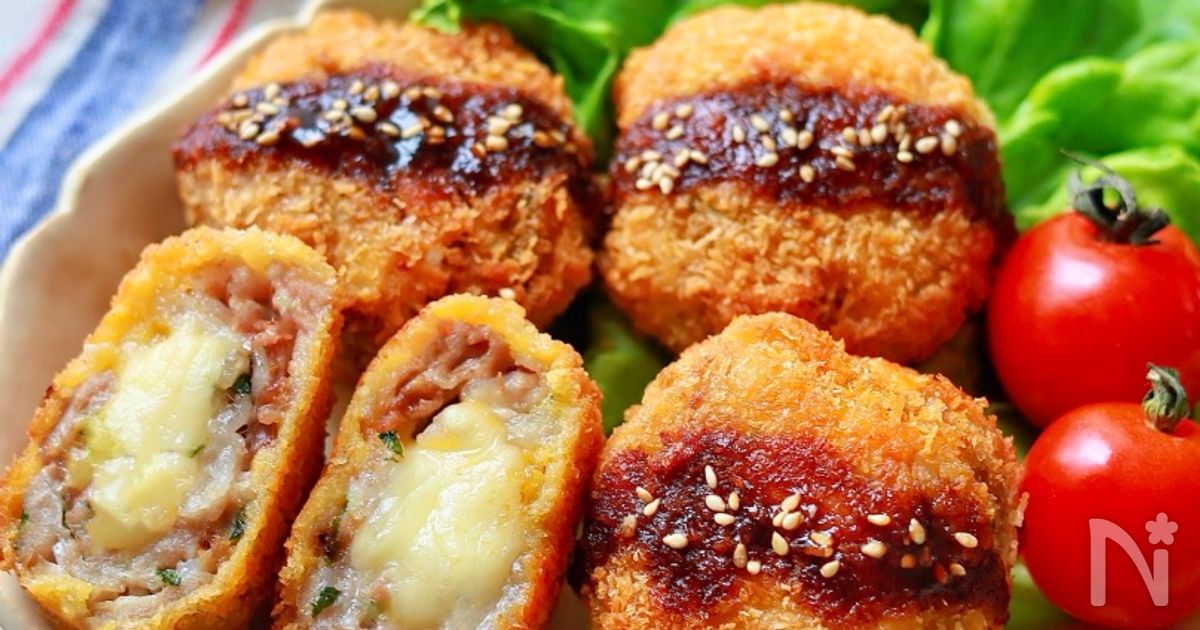 豚こまの梅しそチーズカツ