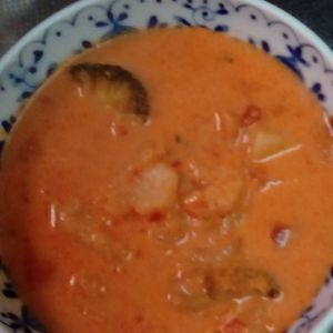 鶏皮坊主の作ってみた!投稿(【えびのトマトクリームスープ】濃厚コクうま♡褒められレシピ♡)