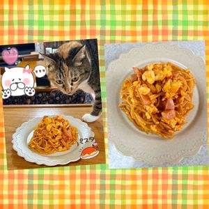 のりのり🐾🎀🤍の作ってみた!投稿(【ズボラで悶絶♪】感動のワンパンナポリタン☆別ゆで不要!)