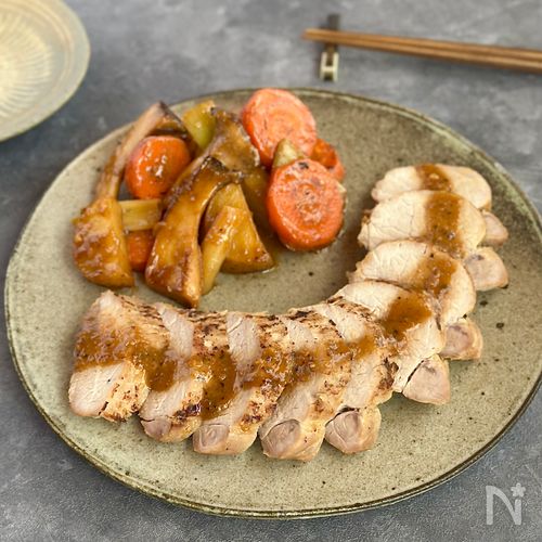 【ごちそう和食】豚ヒレ肉と根菜の味噌照り煮✳︎クリスマスにも