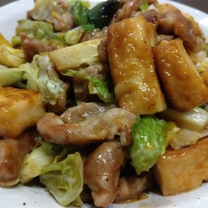ぽこりの作ってみた!投稿(【豚肉とキャベツと厚揚げの旨だれいため】かりじゅわ♡食感最高)
