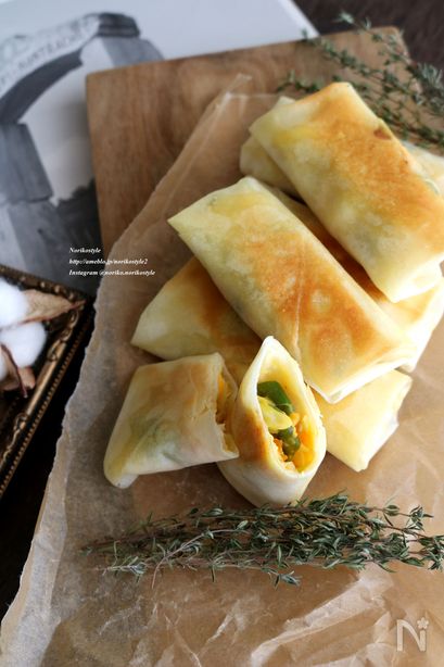 長ねぎと玉子の味噌マヨ焼き春巻き