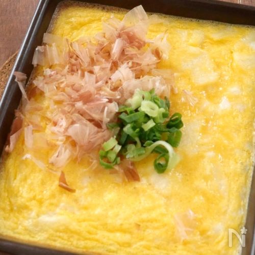 揉んでトースター!長芋入りのふわふわ卵焼き