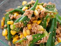 レンジで1分！『オクラのツナ胡麻和え』子供喜ぶ簡単副菜♪