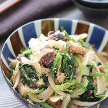 【新玉とほうれん草のさば味噌和え】簡単ヘルシー栄養満点の副菜