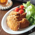 簡単節約☆鶏むね肉のソースパン粉焼き。