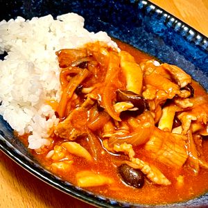michuの作ってみた!投稿(【ハヤシライス】おうち調味料と豚こまで作る！お手軽和風ハヤシ)